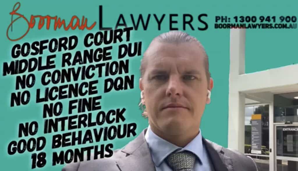 A Win at Court by Boorman Lawyers Gosford Court DUI Lawyers