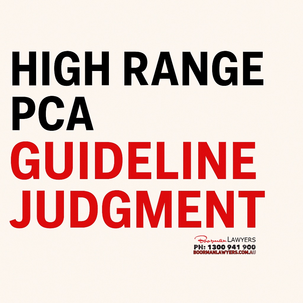 High Range Drink Driving Sentencing Guidelines in NSW - Court of Criminal Appeal Guidance